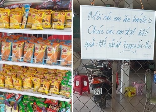 Căng tin trường người ta chuẩn bị cho thi THPT Quốc gia, lời chúc chưa đủ mà chi tiết này mới đáng ghen tỵ