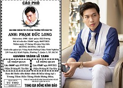 Cáo phó cùng thông tin tang lễ của diễn viên Đức Long: Tiết lộ thời gian cử hành lễ nhập quan, linh cữu sẽ được hoả táng