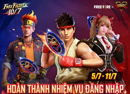 Free Fire "bắt tay" Street Fighter V, game thủ được nhận miễn phí hàng loạt quà tặng xịn xò