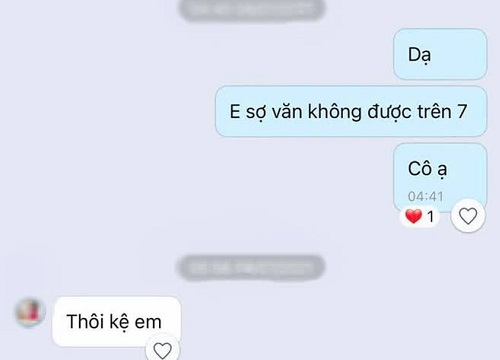 Nữ sinh tâm sự với giáo viên "sợ Văn không được 7 điểm", ai dè nhận về 1 dòng tin nhắn tức anh ách của cô giáo