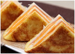 Bánh mì sandwich kẹp ba tầng cho bữa sáng thêm bổ dưỡng