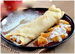 Cách làm món bánh crepe nhân táo đơn giản nhất