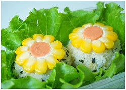 Rủ con vào bếp làm cơm bento hoa hướng dương xinh đẹp