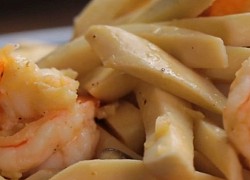 Cách làm tôm xào nấm đùi gà ngon ngọt, đơn giản cho gia đình