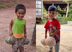 Cậu bé mồ côi tay cầm 2 quả bí đến ủng hộ Sài Gòn chống dịch