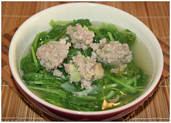 Công thức nấu canh cải xanh thịt bằm