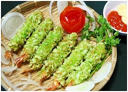Tôm chiên cốm xanh đơn giản lạ miệng