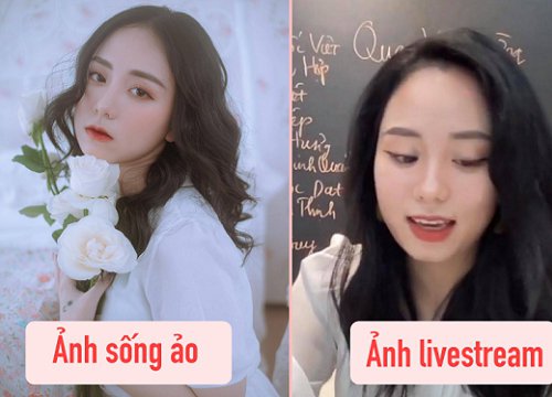 Nhan sắc của cô giáo Minh Thu khi sống ảo và trên livestream cách biệt thế nào?