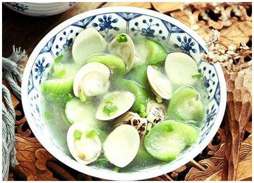 Canh mướp nấu ngao ngọt ngon