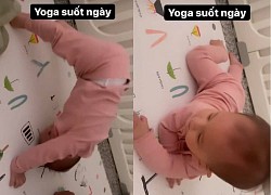 Lisa học mẹ Hồ Ngọc Hà tập yoga, chơi đùa đến quên hình tượng thục nữ