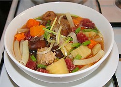 Soup nui nấu rau củ