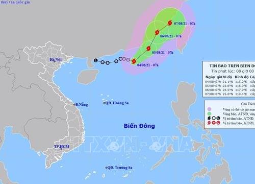 Áp thấp nhiệt đới đã thành bão số 4