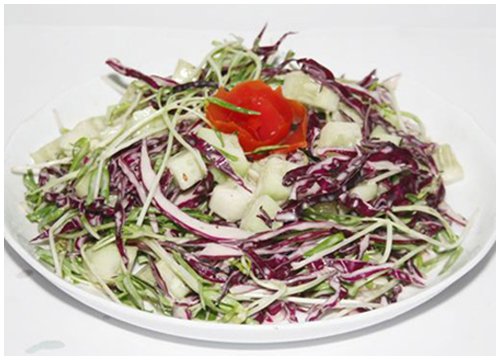 Salad rau mầm và bắp cải giúp đẹp dáng ,sáng mịn