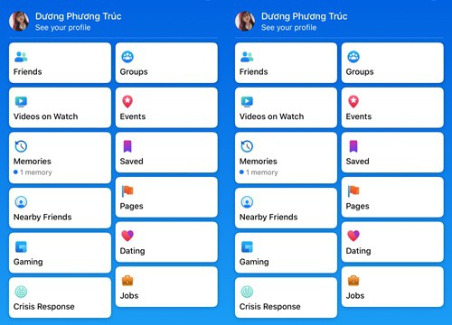 Ứng dụng Facebook thiết kế lại menu cài đặt đơn giản hơn