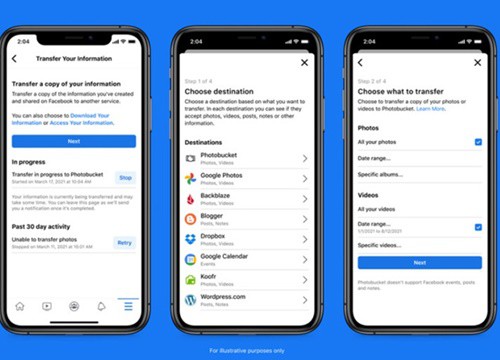 Facebook giúp chuyển dữ liệu sang các nền tảng khác dễ dàng hơn