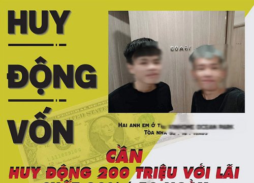 Hai thanh niên khoe ở chung cư cao cấp muốn huy động vốn 200 triệu cam kết có lãi tận 20%, nhưng bị dân mạng khui ra lai lịch "chấn động"