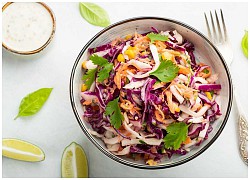 Trưa nay ăn gì: salad bắp cải tím đẹp mắt, ngon miệng