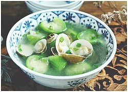 Canh ngao nấu mướp thưởng thức ngày hè