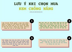 6 điều nên lưu tâm khi mua kem chống nắng