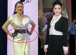 Clip: Lý Nhã Kỳ bị chê catwalk &#8220;như đi chợ&#8221;, chiếc váy &#8220;hãm hại&#8221; làm netizen tranh cãi vòng 2 tưởng đang mang thai