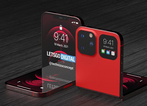 Rò rỉ concept iPhone 13 với thiết kế gập cực kỳ lạ mắt