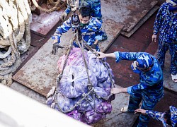 Bộ tư lệnh Vùng 2 hải quân vận chuyển nông sản lên TP.HCM