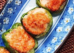 Ớt chuông xanh nhồi tôm món ăn ngon, đẹp mắt dành cho cả gia đình