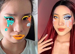 Ở nhà vẫn xinh: Blingbabi gây ấn tượng với thử thách 'bạn vẽ, tôi makeup'