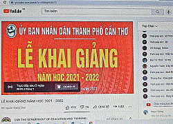 Học sinh Cần Thơ dự khai giảng thông qua kênh phát trực tiếp trên nền tảng Youtube