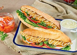 Bánh mì kẹp cá chiên xù