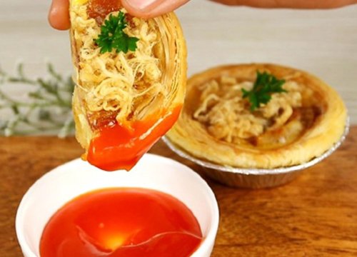 Cách làm bánh tart trứng phô mai chà bông xúc xích dễ làm ngon khó cưỡng