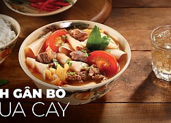 Canh gân bò chua cay