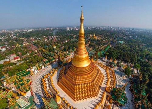 Loá mắt với toà tháp dát 7 tấn vàng của Myanmar