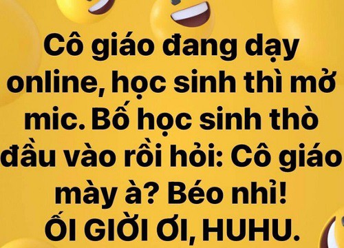 Con học online chưa tắt mic, bố đi qua nói một câu kém duyên khiến cô giáo ngượng chín mặt