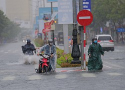 Mưa ngập nội thành, người dân Đà Nẵng nô nức ra đường bắt cá để giải trí