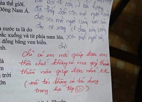 Học sinh cầu "thế lực bí ẩn" giúp đỡ khi làm bài kiểm tra, cô giáo nhắc nhở 1 câu nhẹ nhàng mà quá đỉnh