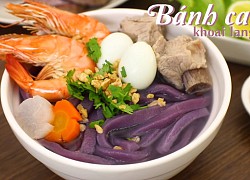 Món bánh canh khoai lang tím lạ miệng đẹp mắt