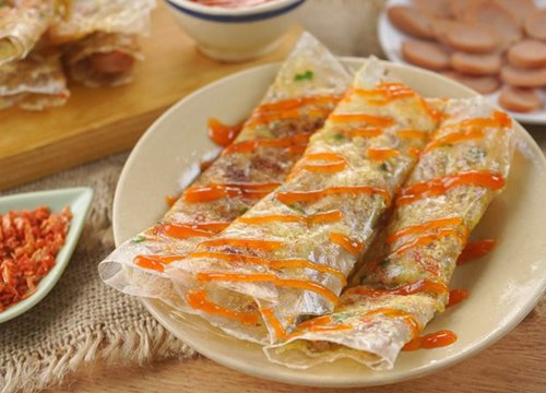 Món bánh tráng nướng bằng nồi chiên không dầu