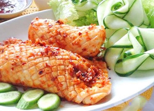 Món mực nướng bằng lò vi sóng cực ngon tại nhà