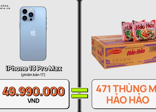 Một chiếc iPhone 13 có thể mua được: 5,5 tấn rau, 471 thùng mì hoặc tới 4 năm ăn phở!!!