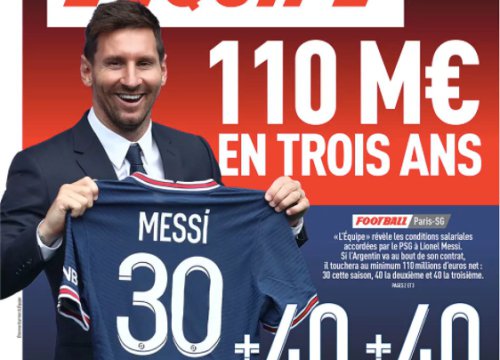 Báo Pháp công bố chi tiết mức lương khổng lồ của Messi tại PSG: 1 phần lương được trả bằng đồng tiền lạ hoắc