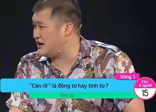 Gameshow Vua Tiếng Việt gây tranh cãi khi giải thích: "Tính từ bổ ngữ cho động từ"