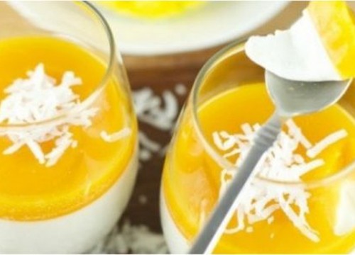 Món panna cotta xoài thơm ngon mát lạnh