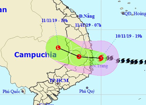 Bão số 6 đã suy yếu thành vùng áp thấp