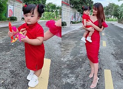 Con gái Mạc Văn Khoa ngày càng bụ bẫm, được mẹ chăm làm điệu