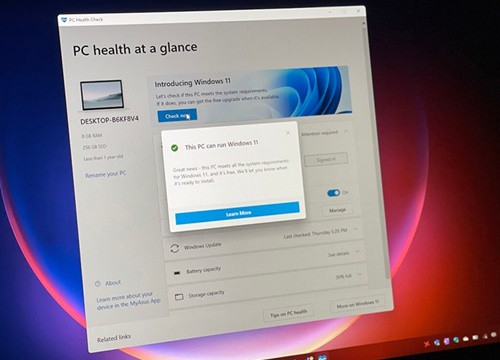 Microsoft khôi phục ứng dụng PC Health Check