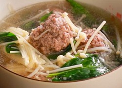 Món canh nấm kim châm thịt bò bổ dưỡng