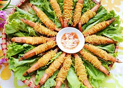 Món tôm cuộn mì chiên giòn thơm ngon đẹp mắt