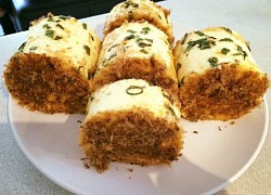 Món bánh bông lan mặn cuộn ruốc cá bổ dưỡng