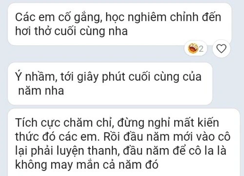 Cuối năm cô giáo nhắn vài dòng nhắc nhở học sinh, vô tình viết sai 1 từ mà cả lớp hốt hoảng: Hãy để chúng em ăn Tết bình yên